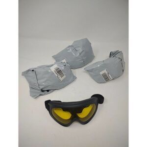 Yellow Tinted Outdoor Googles with vent and adjustable strap Ski Snowmobile Lot4